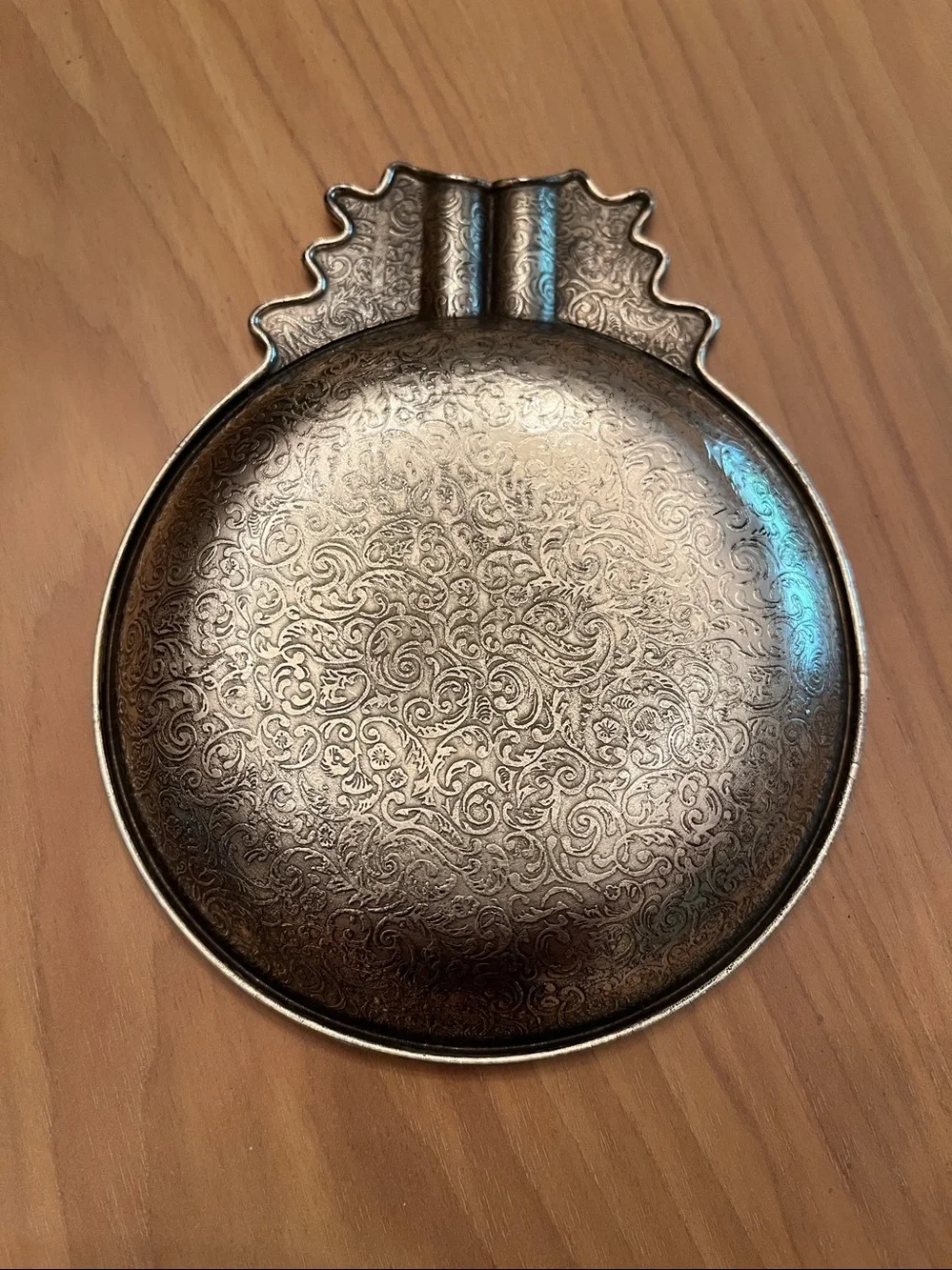 Silver plated Embossed Floral  Tray